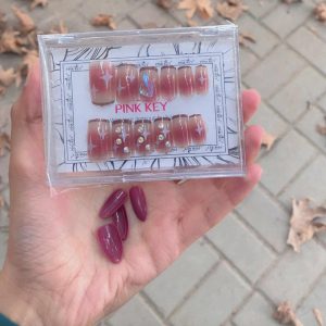 Pink Keys Press-On Nails